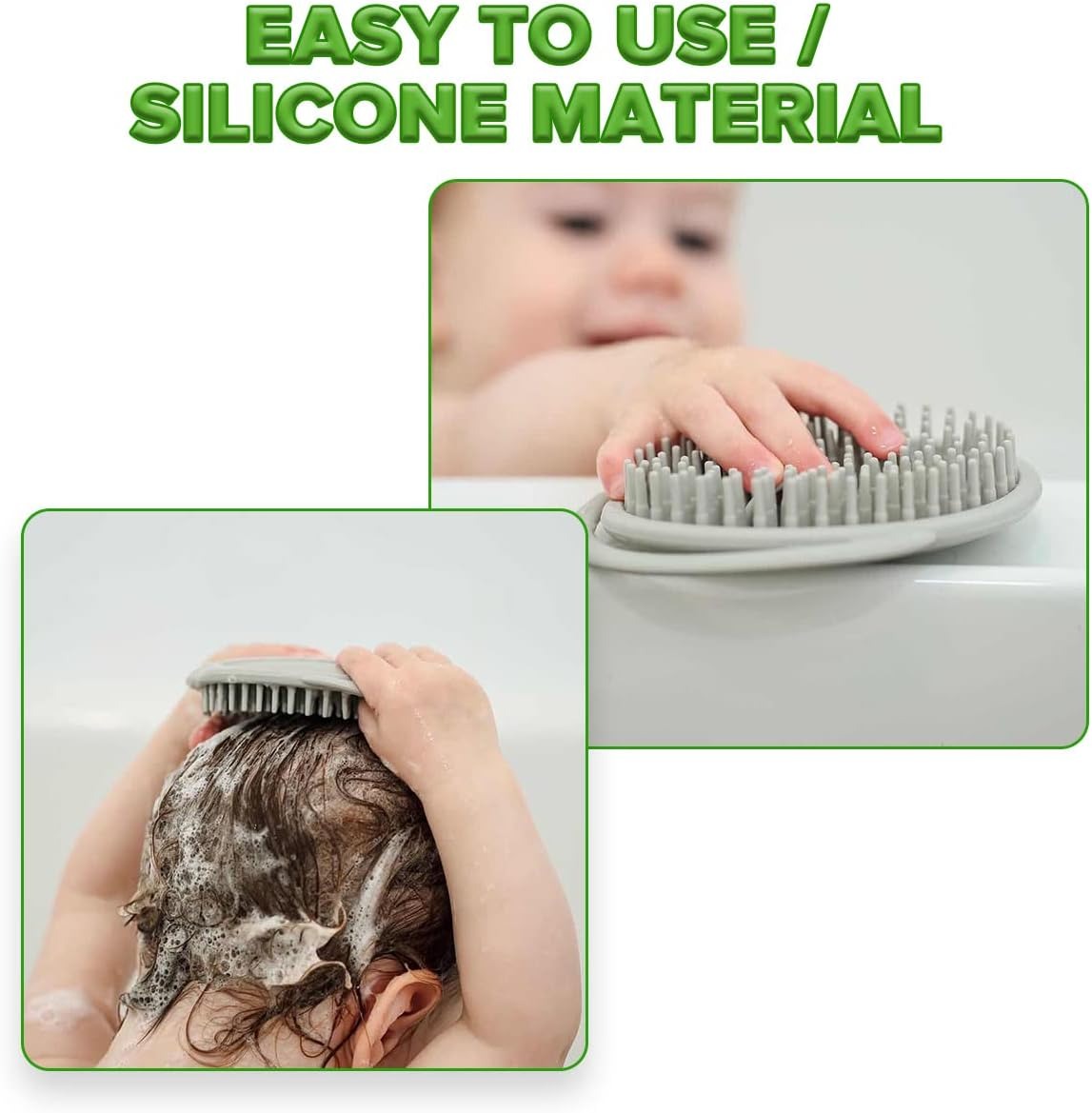 Silicone Shampoo Brush - Slate Grey