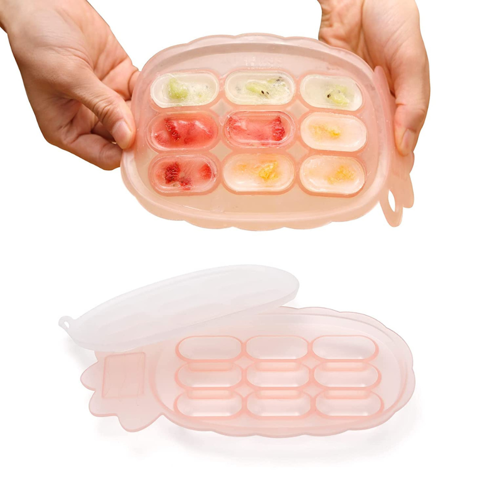 Silicone Pineapple Tray & Food Feeder with Cover Set