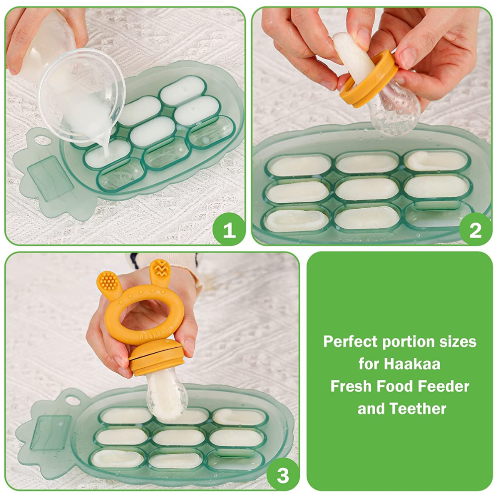 Silicone Pineapple Tray & Food Feeder with Cover Set