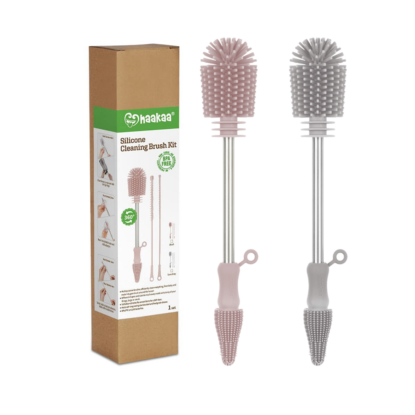 Double Ended Silicone Bottle Brush